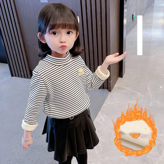 Blusa Térmica Infantil de Cuello Alto con Forro de Felpa - Image 23