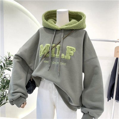 Suéter Hoodie Grueso Antipelusas para Invierno - Corte Holgado y Cómodo - Image 9