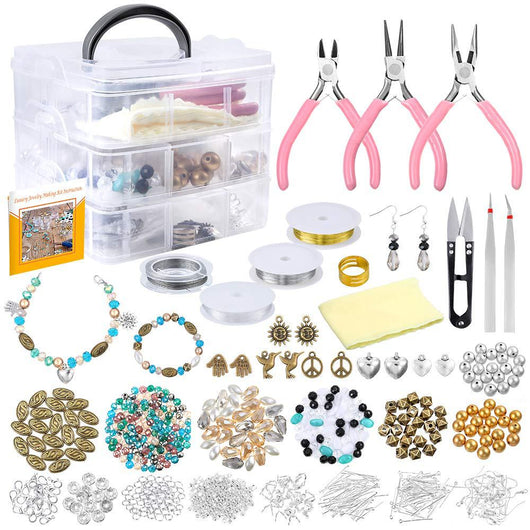 Set de Cuentas de Cristal Acrílico con Forma de Perla para Elaboración de Joyas