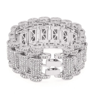 Pulsera de Eslabones con Diamantes Hip-hop Urbano para Hombre - Image 10