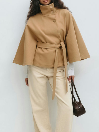 Abrigo Gabardina Cuello Alto Mujer - Diseño Minimalista - Image 11