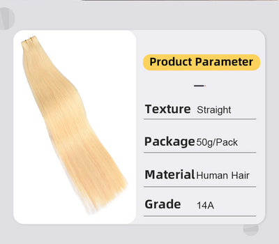 Extensión de Cabello Tejido a Mano Segunda Generación - Cabello Natural Blanco - Image 15