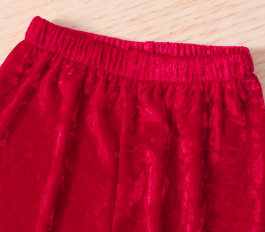 Conjunto de 2 Piezas: Pantalones Acampanados Borde Crudo Invierno Navidad Colores Sólidos - Image 13