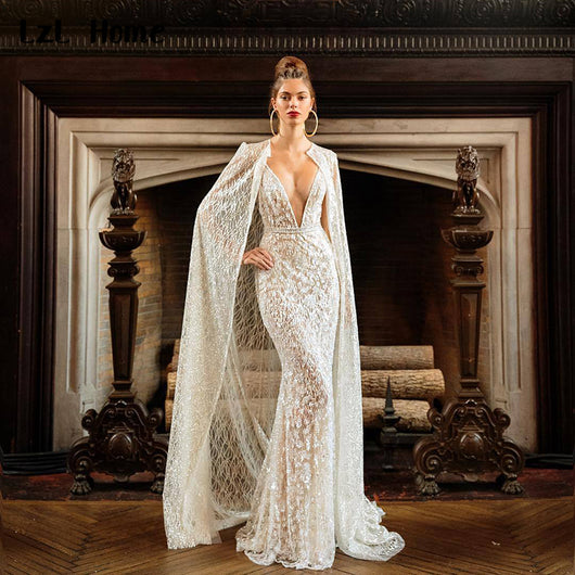 Chal Blanco con Lentejuelas y Cruz Pequeña para Mujer