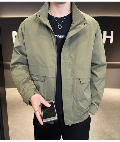 Chamarra Casual para Hombre con Cuello de Pie - Diseño Versátil y Elegante - Image 16