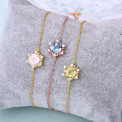 Joya de Topacio Cristal Limón con Diamante Japonés y Coreano - Image 10