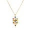 Hidden Plateado Pendant Energy Stone Necklace Yoga Dorado C