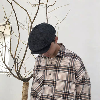 Boina Octagonal de Lana Británica para Hombre - Estilo Casual - Image 11