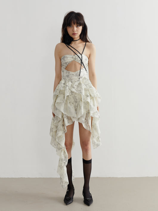 Vestido Romántico con Estampado Desmontable y Correa Ajustable - Image 12