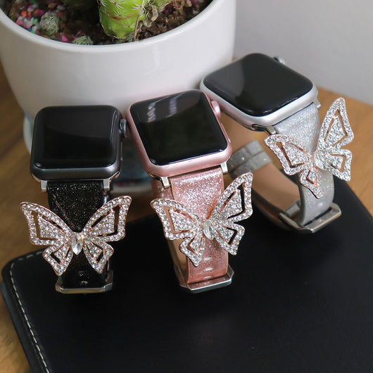 Apple Watch con Diseño de Mariposa y Diamantes Brillantes - Image 8