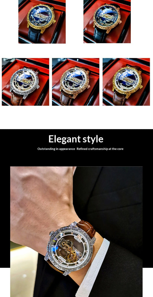 Reloj Mecánico Automático para Hombre con Cristal Doble y Resistencia al Agua - Image 16