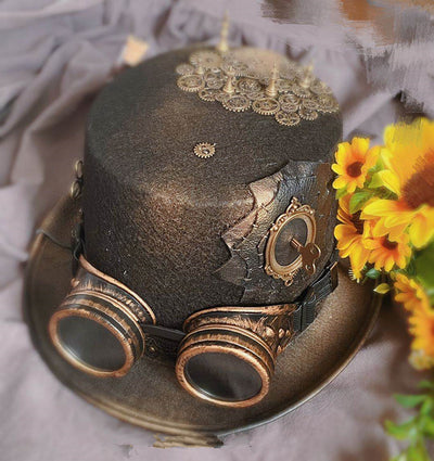 Gafas Steampunk Lolita Desmontables con Engranajes de Metal y Cuero - Image 4