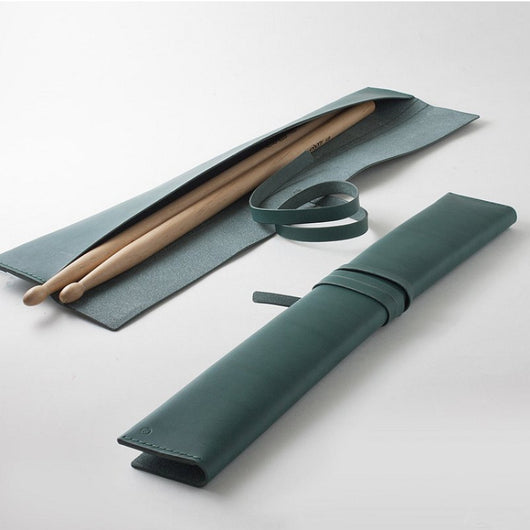 Estuche de Cuero para Baquetas - Pack Doble con Almacenamiento en Madera - Image 6