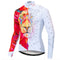 Jersey de Ciclismo Manga Larga Red White Lion para Hombre