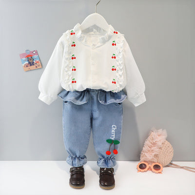 Conjunto de Falda y Pantalón Infantil Estilo Coreano Primavera - Image 27