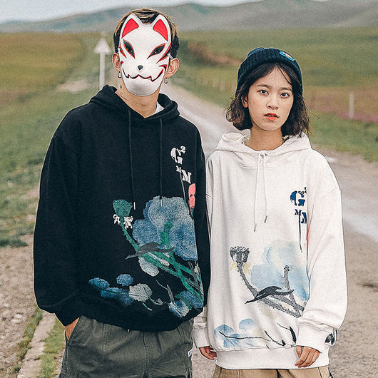 Sudadera con Capucha Estampado Loto Tinta para Niños - Image 12