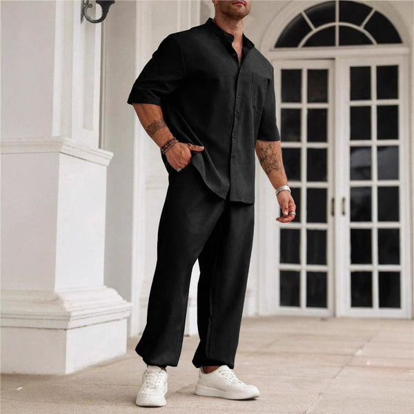 Pantalones Cortos Casuales de Algodón y Lino para Hombre - Image 4