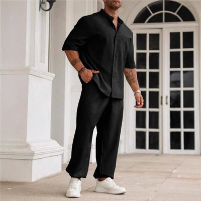Pantalones Cortos Casuales de Algodón y Lino para Hombre - Image 4