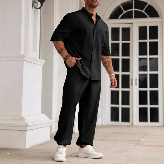 Pantalones Cortos Casuales de Algodón y Lino para Hombre - Image 4