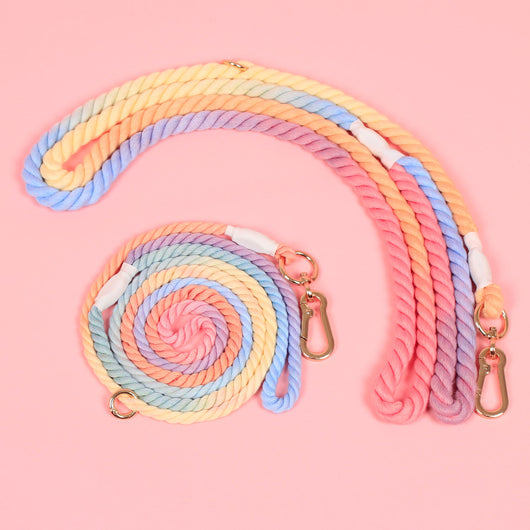 Cuerda de Tracción Arcoíris para Perros Resistente e Implosión Ajustable - Image 4