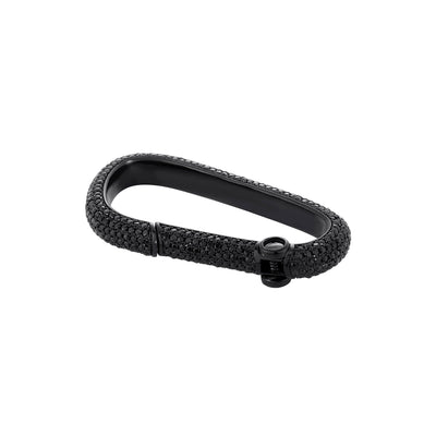 Llavero para Hombre Negro Elegante con Circonita Brillante - Image 5