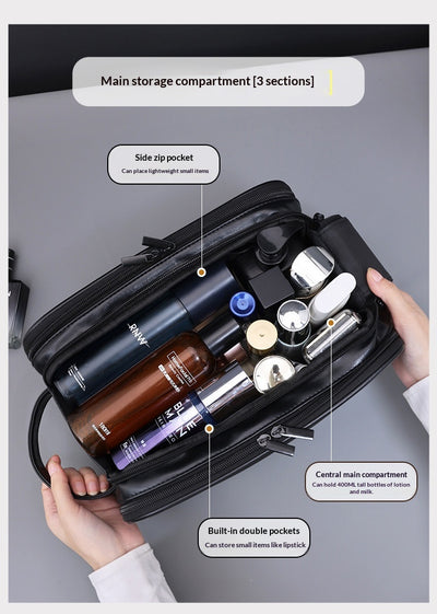 Neceser de Viaje Hombre con 3 Compartimentos - Organizador de Aseo Multifuncional - Image 18