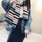 Women's Autumn Winter Scarf - Plaid and Striped Design in Colors