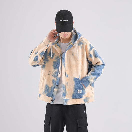 Chamarra Hoodie Tie-Dye Flores Japonesas para Hombre - Image 13