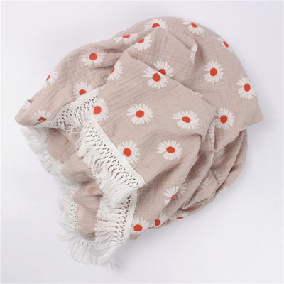 Manta de Algodón Estampada con Flecos para Bebé - Image 13