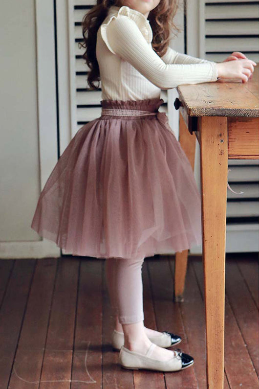 Falda Pantalón Tutú Invierno Niña con Malla Superpuesta - Image 7
