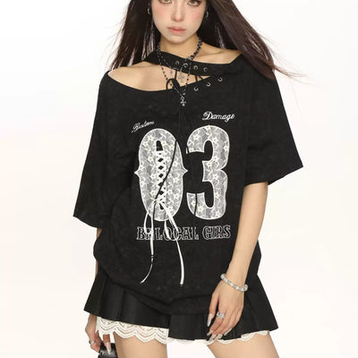 Blusa Hombros Descubiertos con Encaje y Manga Corta Ajustada - Image 8