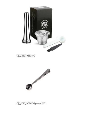 Cápsula de Café Reutilizable con Cucharilla Integrada