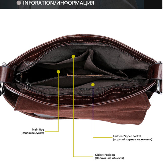 Bolso de Cuero Genuino para Hombro - Piel Flor de Res - Image 2