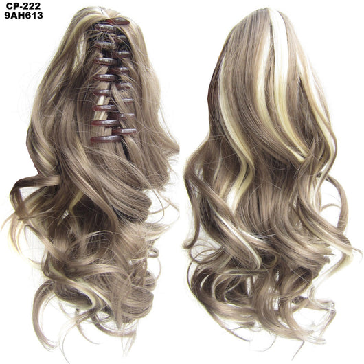 Extensión de Cabello Ondulado Largo con Clip - Peluca Postiza Gris Natural - Image 24