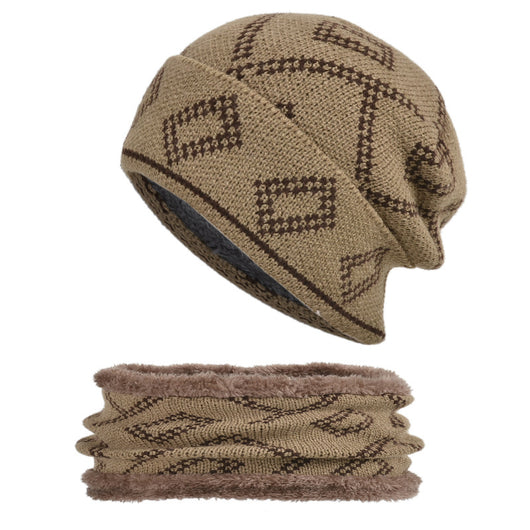 Gorro Térmico con Patrón Cuadrado Grueso para Clima Frío - Image 15