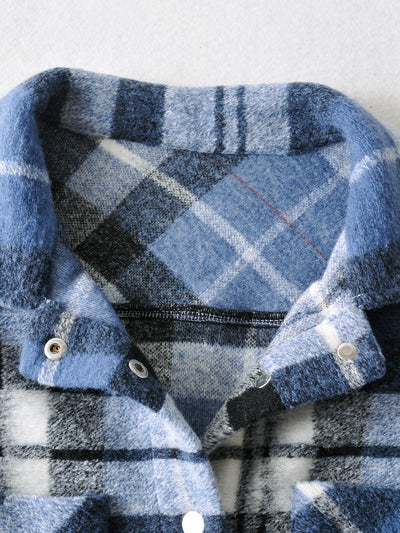 Chaqueta Camisa Cuadros Suelta Estilo Europeo y Americano para Mujer - Image 13