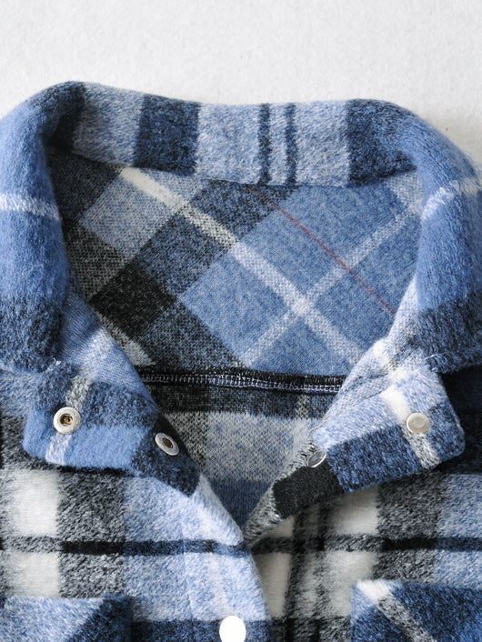 Chaqueta Camisa Cuadros Suelta Estilo Europeo y Americano para Mujer - Image 13