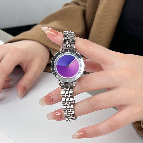 Reloj de Cuarzo para Mujer con Diseño de Gradiente Moderno