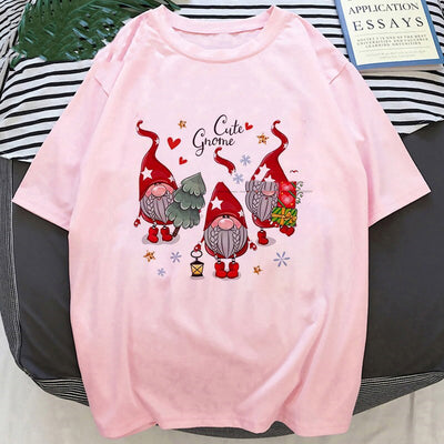 Playera Navideña con Estampado de Papá Noel y Reno - Image 3