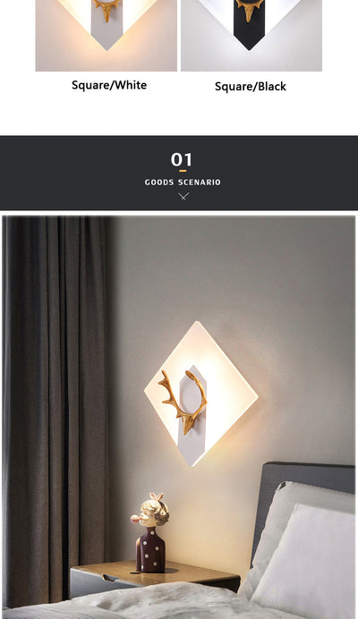 Lámpara de Pared Decorativa Astas Acrílico para Sala de Estar - Image 10