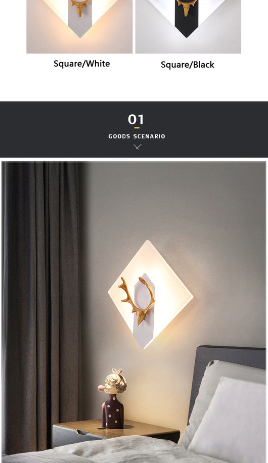 Lámpara de Pared Decorativa Astas Acrílico para Sala de Estar - Image 10