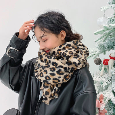 Bufanda Estampado Leopardo Otoño Invierno - Abrigo Suave de Cashmira Artificial - Image 20