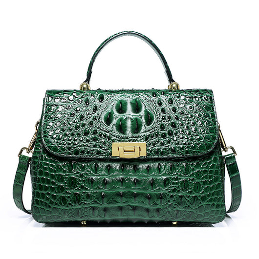 Bolso Mensajero de Cuero para Mujer con Patrón de Peces - Image 3