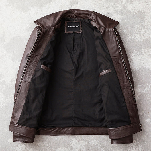 Saco de Vestir Marrón Oscuro para Hombre Talla Grande con Solapa Clásica - Image 3