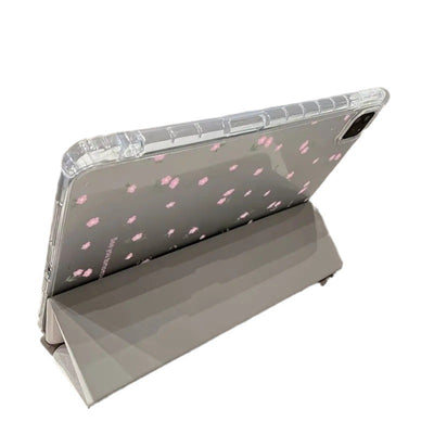 Funda Protectora Tablet Flores Transparentes con Soporte Tri-Fold - Image 5