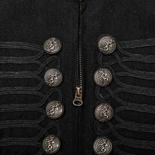 Chaleco Abrigo Steampunk Gótico con Mangas Removibles - Image 11