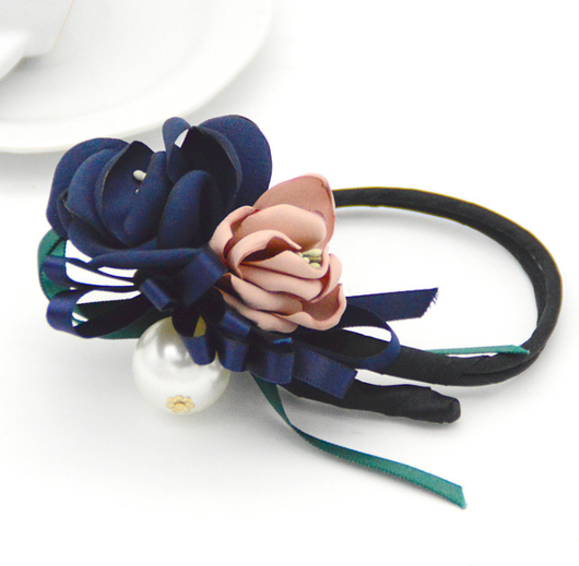 Pasador Coreano Semirrecogido con Perla y Flor - Accesorio para el Cabello - Image 5