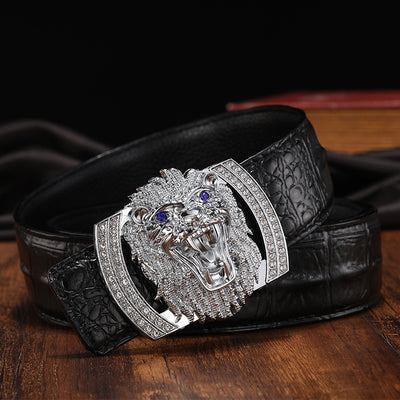 Cinturón de Cuero para Hombre con Hebilla Lion - Piel de Vaca Premium - Image 10