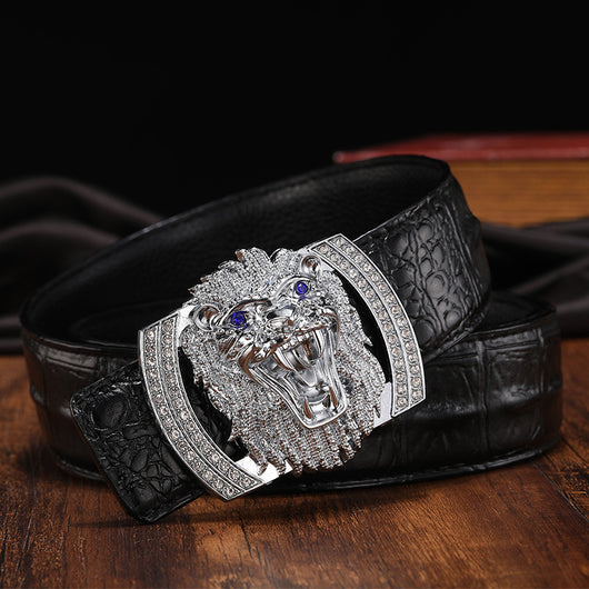 Cinturón de Cuero para Hombre con Hebilla Lion - Piel de Vaca Premium - Image 10