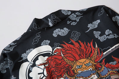 Cardigan Kimono Gato Samurái Streetwear Unisex Harajuku Anime - Image 4